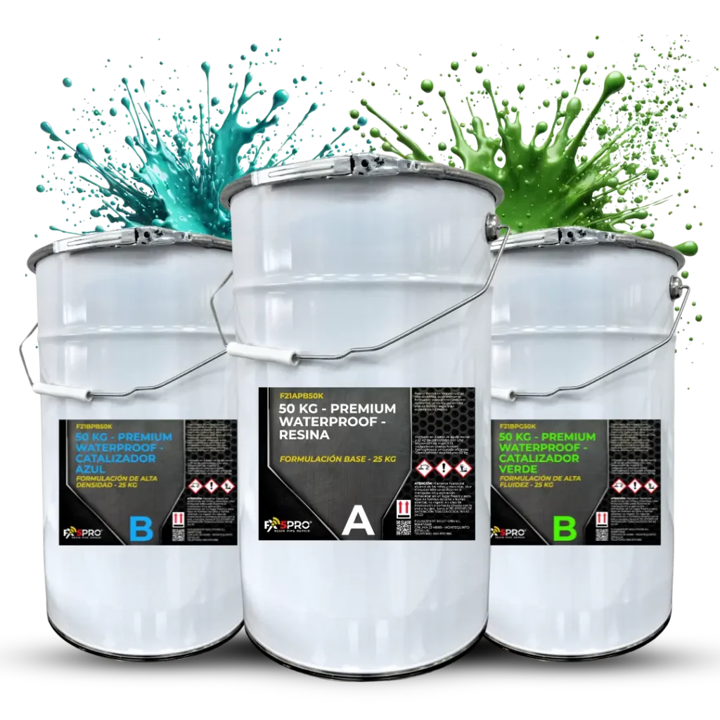 Resina epoxi para reparación de tuberías